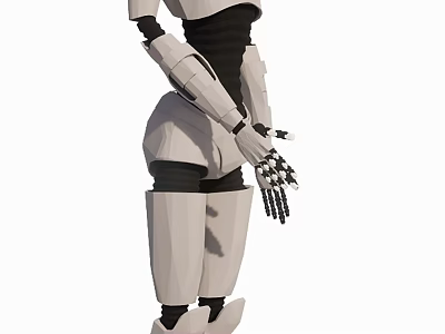 Game and Movie Robot Character with Mechanical Joints and Detailed Hand Structure 3d model