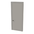 Sleek Light Gray Hinged Doors With Metal Handles For Interior Spaces 3d model