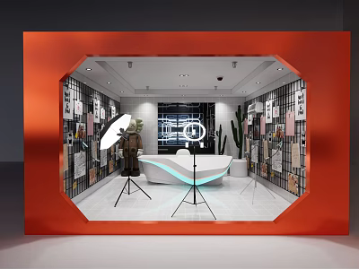 Modern Public Office Space With Open Layout Desks Comfortable Chairs And Green Plants 3d model