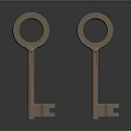 Metallic Keys With Circular Keyrings And Shiny Surface On Dark Background