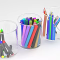 Modern color pen 3d model
