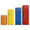 Colorful Vintage Refrigerators Orange Yellow Blue Red Kitchen Appliances