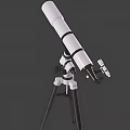 Commercial Telescope Equipment With White Optical Tube And Adjustable Tripod Stand