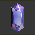 Vibrant Polyhedral Gemstone With Blue Purple Gradient Facets On Black Background