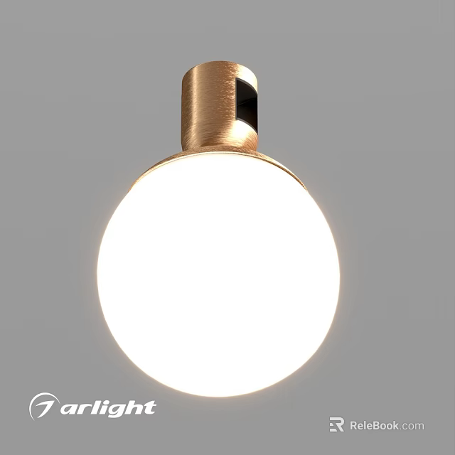 Modern Round Ceiling Light With White Shade And Gold Base For Home Decor 3d model 