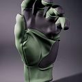 High Quality Green Glove With Black Palm And Comfortable Fit Design