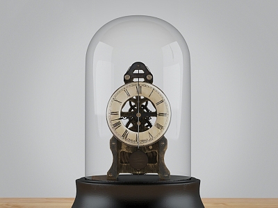 European-style clock European-style glass retro European ornaments clock 3d model