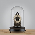 European-style clock clock clock European-style glass retro European ornaments clock 3d model