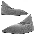 Comfortable Gray Bean Bag Chairs With Soft Fabric For Living Room Decor