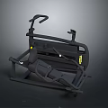 Black Fitness Exercise Machine With Adjustable Seat And Handle Bars