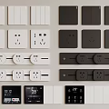 Modern switch socket 3d model