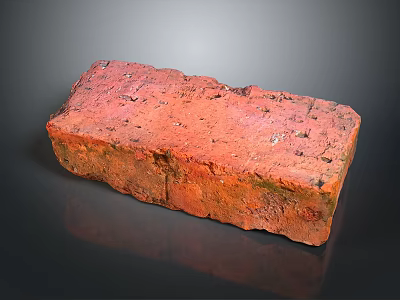 Natural Red Brick With Rough Surface And Classic Texture For Construction 3d model