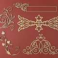 European-style Metal Carved European Pattern Hollow Carved Pattern 3d model