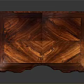 Vintage Wooden Chest of Drawers With Curved Legs And Carved Details