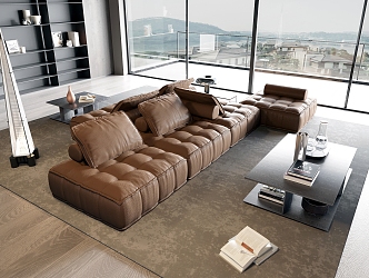 Modern Sofa Coffee Table Combination Sofa Combination 3d model