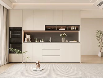 Cream Style Household Wine Cabinet Hanging Cabinet Wine Cabinet Glass Wine Cabinet 3d model