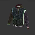 Navy Blue Hoodie With White Stripes On Sleeves Cuffs And Hem For Casual Wear