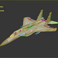 White Military Jet Fighter With Red Tail Fins Marked ED 188 In 3D Rendered Design