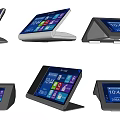 Various Modern Tablet Computers With Adjustable Stands And Colorful Screen Interfaces