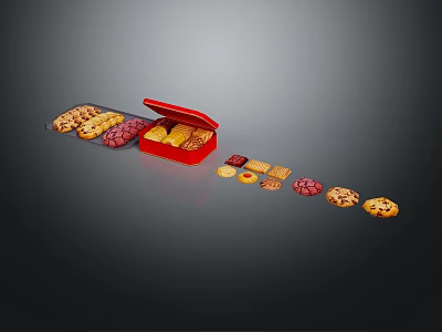 Modern Cookies Whole Wheat Cookies Snacks West Point 3d model