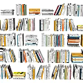 Vibrant Books And Magazines Collection Stacked In Various Piles With Colorful Covers