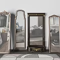 Decorative Full Length Mirrors with Ornate Frames for Home Interior Decoration 3d model