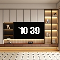 medieval TV cabinet background wall 3d model