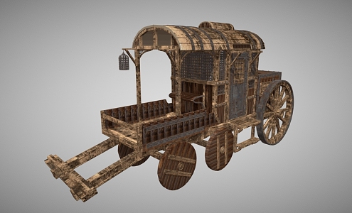 European Carriage Prison Carriage Cartoon Carriage 3d model