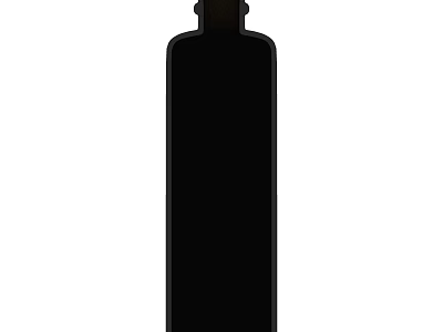 Modern Black Condiment Bottle With Sleek Minimalist Design And Smooth Surface 3d model