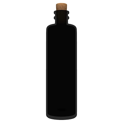 Modern Black Condiment Bottle With Sleek Minimalist Design And Smooth Surface 3d model