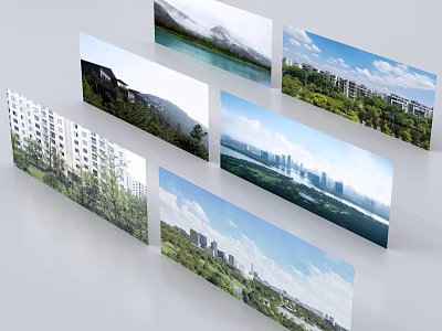 Various Scenic Photos Featuring City Landscapes Natural Views And Architecture 3d model