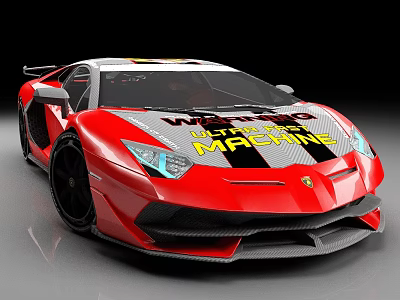 Red Racing Sports Car With Bold Exterior And Aerodynamic Features 3d model