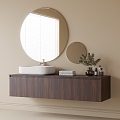 Modern Bathroom Cabinet Washstand Bathroom Cabinet Mirror 3d model