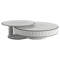 Modern Coffee Table Design With Round Metal Surface And Sleek Contemporary Base Structure 3d model