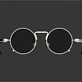 Elegant Jewelry Eyewear With White Frame Blue Lenses And Sparkling Decorations