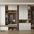 Modern Entryway Shoe Cabinet With Storage Bench Coat Rack And Shelf Organizer