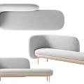 Modern chaise longue multiplayer sofa 3d model
