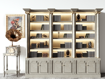 European Bookcase Classical Bookcase model