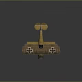 Vintage Yellow Biplane Model with Black Cross Symbols on Wings Retro Design and Classic Details