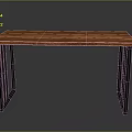 Modern Wooden Table With Black Metal Legs For Contemporary Home Decor