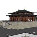 Ancient Temple Daxiong Hall 3d model