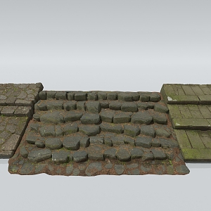 Steps Ladder Stone Floor Stone Road Mountain Ladder Stone Ladder Stone Wall Pebbles Wall 3d model