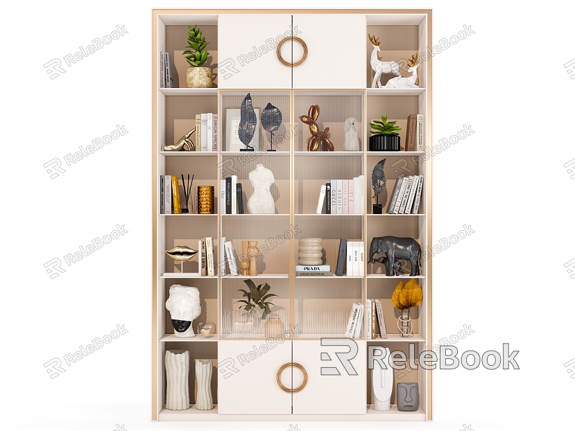 Modern Simple Open-grid Bookcase model