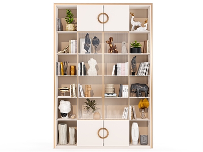 Modern Simple Open-grid Bookcase 3d model