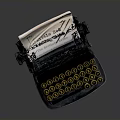 Vintage Black Typewriter With Paper Showing Typed Text On Dark Surface