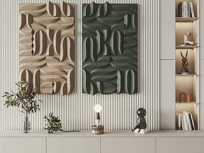 Modern Wall Decorative Painting 3d model