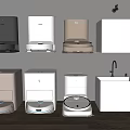 Modern sweeping robot sweeping machine mop pool mop pool 3d model