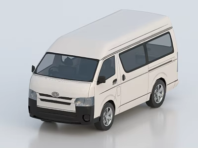 White Modern Passenger Van With Sleek Exterior And Black Alloy Wheels 3d model