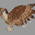 Majestic Eagle Spreading Wings With Brown Spotted Feathers Blue Eyes Yellow Talons And Gray Background