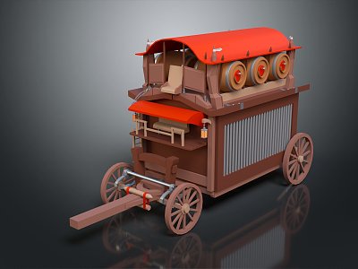 Modern Carriage Ancient Rack Car Rack Car Rack Car 3d model